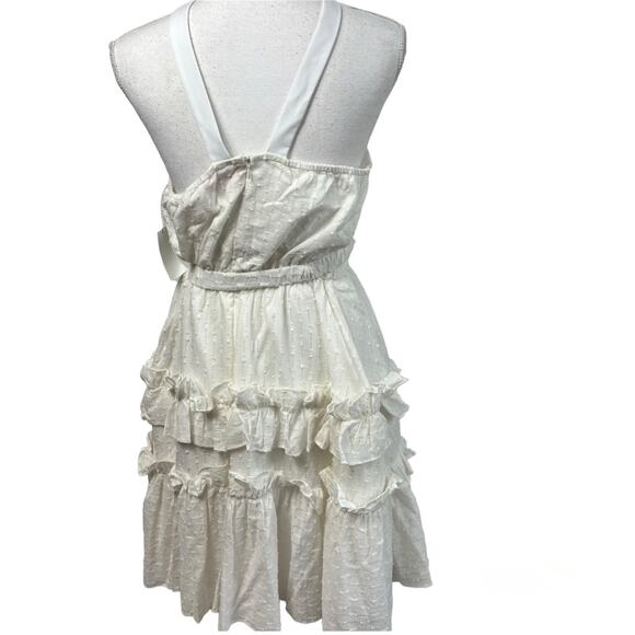 LDT CELIA WHITE EYELET TIERED MINI DRESS WHITE SIZE 10 BRAND NEW $179MSRP - Picture 7 of 7